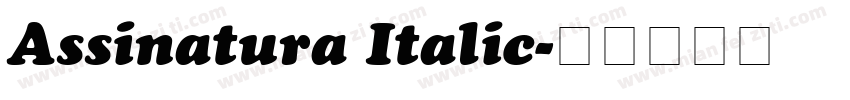 Assinatura Italic字体转换